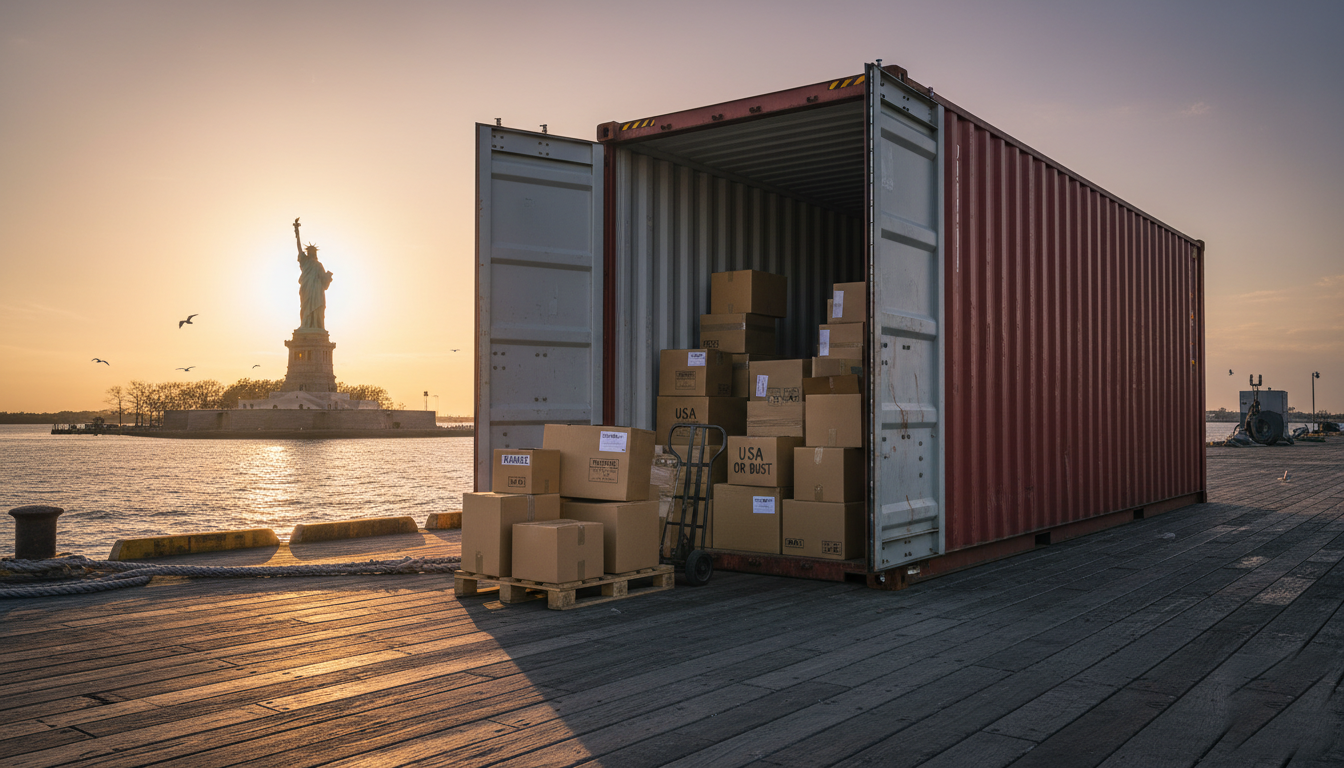 Cover-Bild zum Ratgeber Umzug in die USA — Visum, Container und Greencard-Realitäten